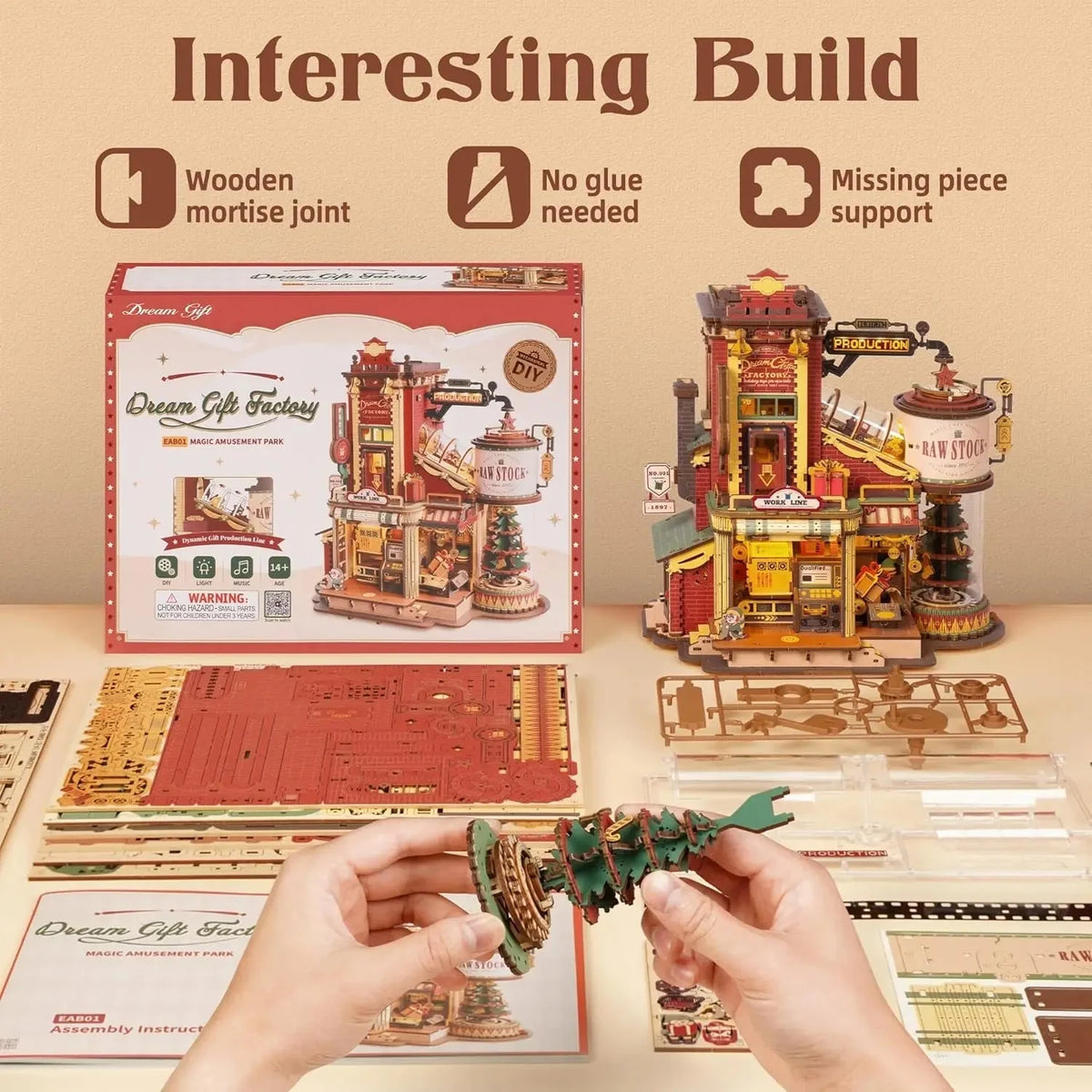 HiNooki Gift Factory DIY Book Nook Model Kit
